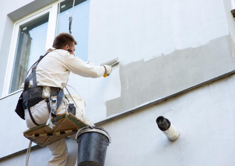 Peinture mur extérieur à bruxelles