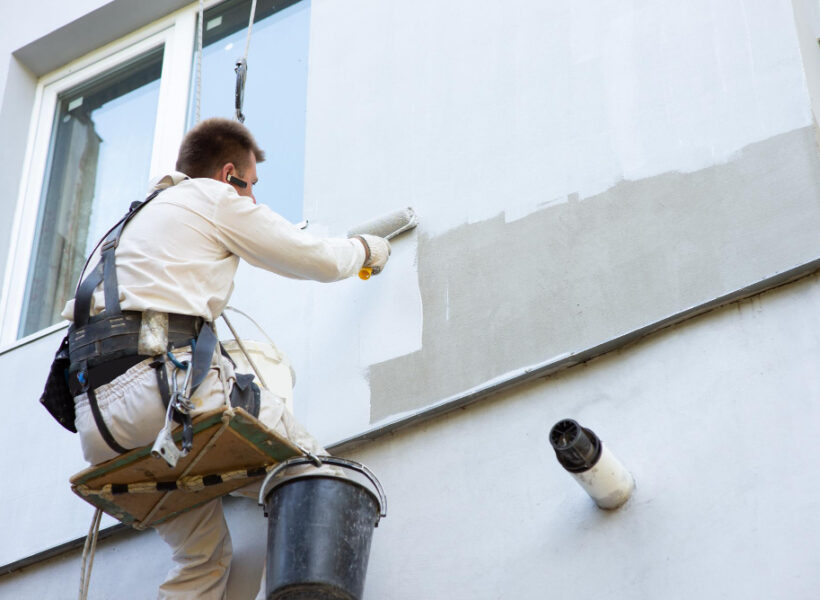 Peinture mur extérieur à bruxelles