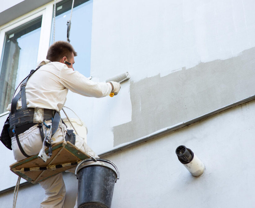 Peinture mur extérieur à bruxelles
